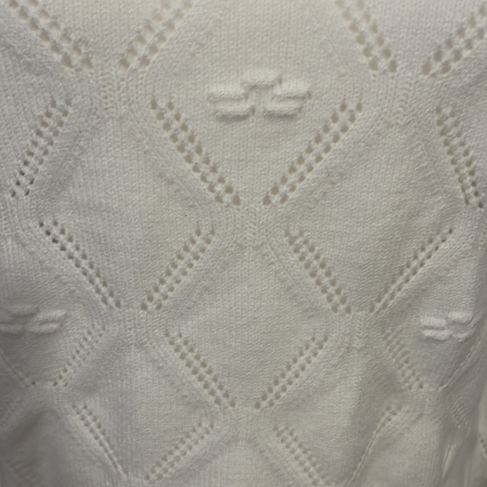 Nanette Lepore white patterned sweater Size M New without tags - Picture 2 of 6